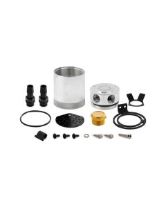 Mishimoto Polished 2 Port Compact Baffled Oil Catch Can- MISH-MMBCC-CBTWO-P