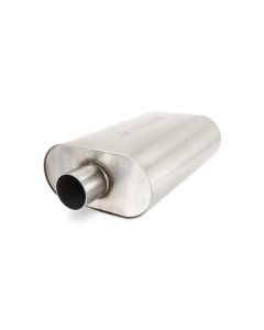 Mishimoto Universal Muffler with 2.5in Center Inlet/Outlet - Brushed - MMEXH-MF-25CCBR
