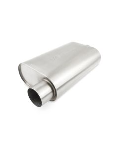 Mishimoto Universal Muffler with 3.0in Offset Inlet/Outlet - Brushed - MMEXH-MF-3COBR