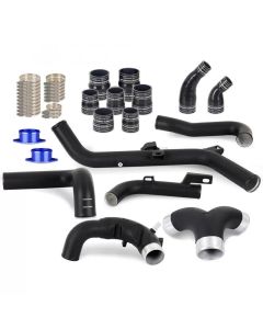 Mishimoto 2021+ Ford Bronco 2.7L High-Mount Intercooler Pipe Upgrade Kit - Wrinkle Black - MMICP-BR27-21USBK
