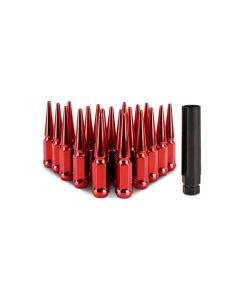 Mishimoto Mishimoto Steel Spiked Lug Nuts M14 x 1.5 24pc Set Red - MMLG-SP1415-24RD