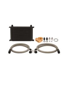 Mishimoto Universal Thermostatic 25 Row Oil Cooler Kit (Black Cooler) - MMOC-UHTBK