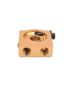 Mishimoto M22 x 1.5 Oil Sandwich Plate w/ Rear-Mounted Thermostat - MMOP-SPTRM22