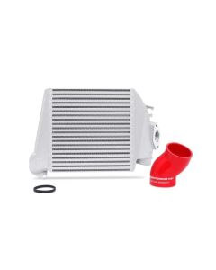 Mishimoto 08-14 Subaru WRX Top-Mount Intercooler Kit - Powder Coated Silver & Red Hoses - MMTMIC-WRX-08SLRD