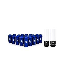 Mishimoto Aluminum Locking Lug Nuts M12x1.25 20pc Set Blue - MMLG-125-20LBL