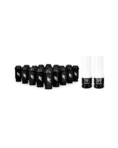 Mishimoto Aluminum Locking Lug Nuts M12x1.5 20pc Set Black - MMLG-15-20LBK