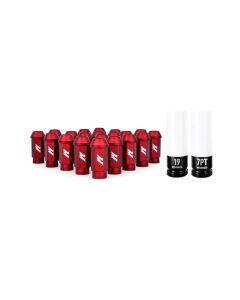 Mishimoto Aluminum Locking Lug Nuts M12x1.5 20pc Set Red - MMLG-15-20LRD