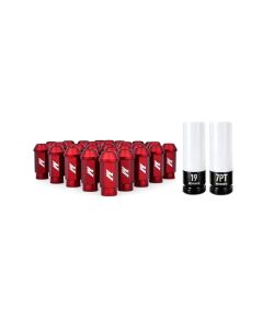 Mishimoto Aluminum Locking Lug Nuts M12x1.5 27pc Set Red - MMLG-15-27LRD