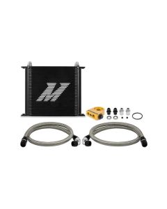 Mishimoto Universal Thermostatic Oil Cooler Kit 34-Row Black - MMOC-U34TBK