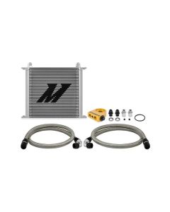 Mishimoto Universal Silver Thermostatic 34-Row Oil Cooler Kit- MISH-MMOC-U34TSL