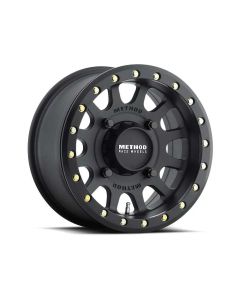 Method MR401 UTV Beadlock 15x7 / 5+2/38mm Offset / 4x136 / 106mm CB Matte Black Wheel - MR40157047552B