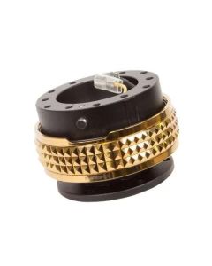 NRG Quick Release Kit - Pyramid Edition - Black Body / Chrome Gold Pyramid Ring - SRK-210BK/CG
