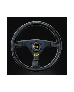 OMP GP Racing Steering Wheel - Black/Black - OD0-1981-071