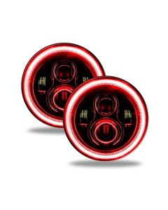 Oracle 7in High Powered LED Headlights - Black Bezel - Red SEE WARRANTY - 5769-003