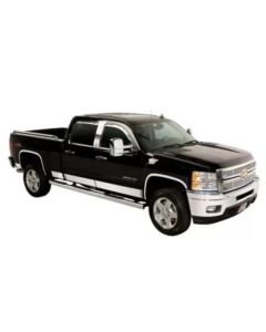 Putco Stainless Steel Rocker Panels Extended Cab 6.5 Short Box - 6-Inch Wide - 14-Piece Chevrolet Si