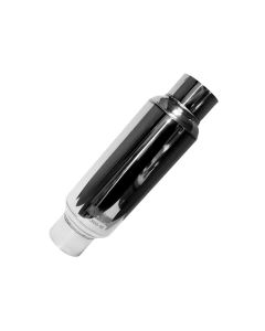Kooks Universal 3in Round Muffler 10in Long. Pol SS - R300-10