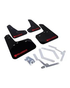 Rally Armor Black Mud Flap With Red Logo and Altered Font Ford Focus ST 13-20- RALL-MF27-UR-BLK/RD-X