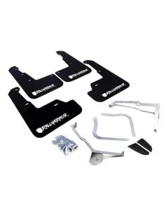 Rally Armor Black Mud Flap With White Logo and Altered Font Subaru WRX|STI 2015-2021- RALL-MF32-UR-BLK/WH-X