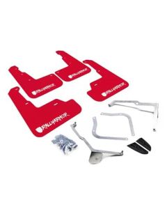 Rally Armor Red Mud Flap With White Logo and Altered Font Subaru WRX|STI 2015-2021- RALL-MF32-UR-RD/WH-X
