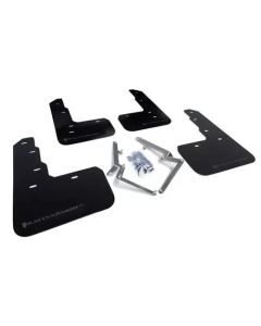 Rally Armor Rally Mud Flap Set Black With Grey Logo Honda Civic Type R 2017-2021- RALL-MF47-UR-BLK/DGRY
