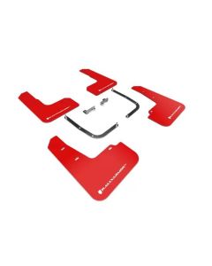 Rally Armor Red Mud Flap With White Logo Hyundai Veloster Turbo-R 2019-2021- RALL-MF58-UR-RD/WH