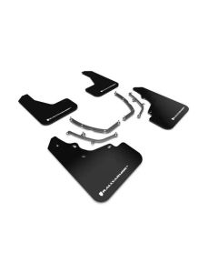 Rally Armor Black Mud Flap With White Logo Mazda 3 GT Sport Hatch 2019-2021- RALL-MF61-UR-BLK/WH