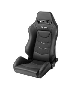 Recaro Speed V Right Seat Black Leather | Cloud Gray Suede Accent- 7227110.2.3171