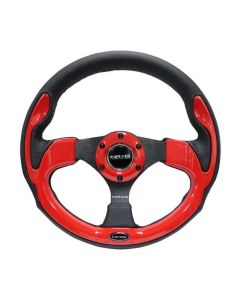 NRG Reinforced Sport Steering Wheel 320mm Red Trim- NRG-RST-001RD