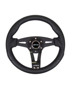 NRG Reinforced Steering Wheel (320mm) w/Carbon Center Spoke - RST-002RCF