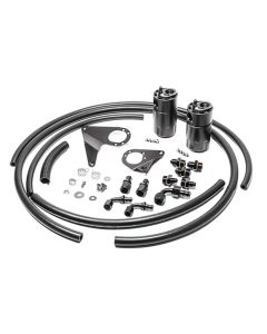 Radium Engineering Dual Catch Can Kit 08-16 Mitsubishi Evo Fluid Lock - 20-1107-FL