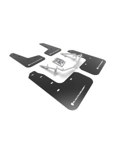 Rally Armor Black Mud Flap with White Logo Honda Civic EX | EX-L | LX (Hatchback) 2017-2021- RALL-MF71-UR-BLK/WH