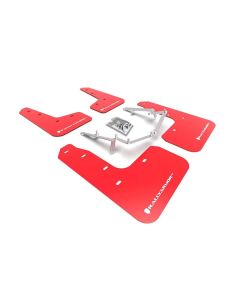Rally Armor Red Mud Flap with White Logo Honda Civic Civic EX | EX-L | LX (Hatchback) 2017-2021- RALL-MF71-UR-RD/WH