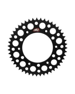 Renthal 94-23 Kaw KX125/250/F/450/F/X/ KLX250-450F/R Rear Grooved Sprocket - Black 520-50P Teeth - 112U-520-50GEBK
