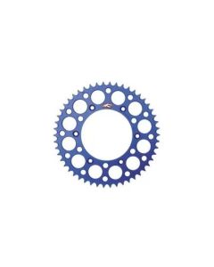 Renthal 18-23 Yamaha YX65 Rear Grooved Sprocket - Blue 420-47P Teeth - 121U-420-47GBBU