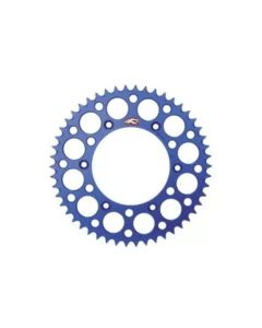 Renthal 02-23 Yamaha YZ 125/ YZ 250/F/X/ YZ450F Rear Grooved Sprocket - Blue 520-49P Teeth - 150U-520-49GBBU