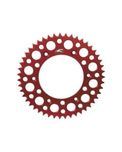 Renthal 86-02 Honda CR 80 Rear Grooved Sprocket - Red 420-49P Teeth - 189U-420-49GRRD