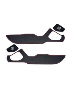 Revel GT Design Kick Panel Cover (Red Stitch) 2022 Toyota GR86/Subaru BRZ - 4 Pieces - 1TR5GDCS01R