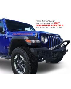Go Rhino Wrangler Rockline Winch & LED Ready Full Width Bumper With Overrider Bar Jeep- GO R-331201T