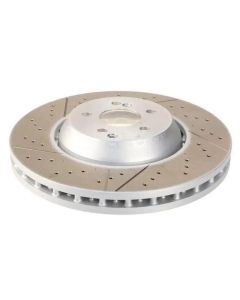 SHW 18-21 Subaru WRX STI 2.5L Front Drilled-Slotted Lightweight Brake Rotor (26300VA000) - SFX41002