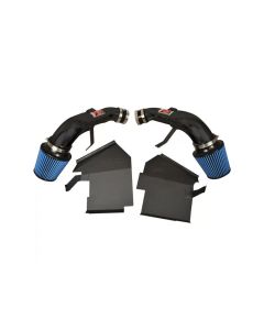 Injen 14 Infiniti Q50 3.7L V6 Black Dual Short Ram Intake w/ MR Techn and Heat Shields - SP1999BLK