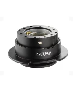 NRG Quick Release Kit Gen 2.5 - Black / Black Ring w/Finger Grooves - SRK-250BK