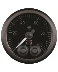 Autometer Stack Instruments Pro Control 52mm 0-100 PSI Oil Pressure Gauge - Black (1/8in NPTF Male) - ST3502