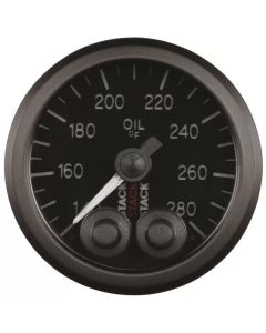 Autometer Stack Instruments 52mm 140-280 Deg F 1/8in NPTF Male Pro Control Oil Temp Gauge - Black - ST3510