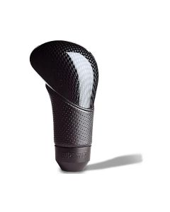 Momo Shadow Shift Knob - Black Airleather, Carbon Effect Insert - SUBKCA