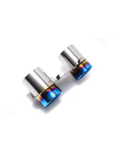 ARMYTRIX Titanium Series Twin Titanium Blue Tips Ferrari 458 Italia | Spider 4.5L V8 2010-2015- ARMY-T12-2B