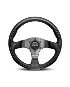 Momo Team Steering Wheel 300 mm - 4 Black Leather/Black Spokes - TEA30BK0B
