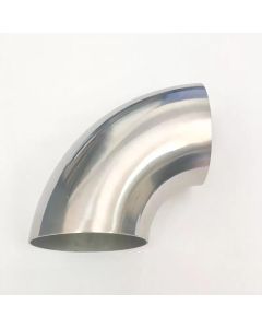 Ticon Industries 3.5in Diameter 90 1.1D/4in CLR 1.5mm /.059in Wall Thickness Titanium Elbow - 101-08955-3111