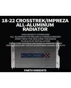 Koyo Aluminum Radiator Subaru Impreza 2.0L Non-Turbo | Crosstrek 2.0 / 2.5L Non-Turbo- KOYO-VH093470