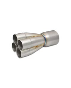 Vibrant 4-1 SS Merge Collectors (2in Inlet Slipover ID 3in Merge Outlet OD) - Sold Individually - 10308