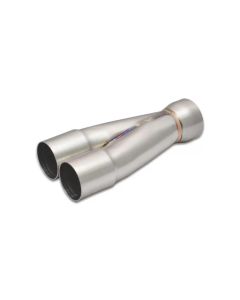 Vibrant 2-1 SS Merge Collectors (1-7/8in Inlet Slipover ID 2-1/4in Outlet OD) - Sold Individually - 10354